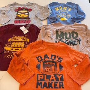 Toddler Boy Long Sleeve Tee Bundle 18-24m